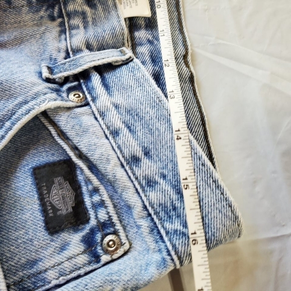 Harley-Davidson Vintage Relaxed Classic Logo High Rise Sz 14x28 Biker Bl… - Picture 6 of 11